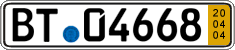 German license plate, Short-term transit plates