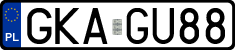 License plates of Poland, Regular car plates