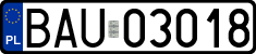 License plates of Poland, Regular car plates