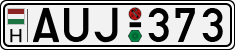 license plates of Hungary, Cars (1990)