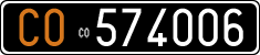 License plate of Italy, Cars (1927 year series)