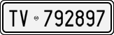 License plate of Italy, Cars (1927 year series)