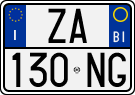 License plate of Italy, Cars (1994 year series)
