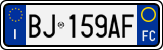 License plate of Italy, Cars (1994 year series)