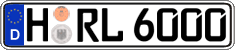 German license plate, Regular plates