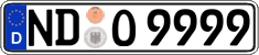 German license plate, Regular plates