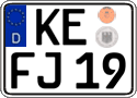 German license plate, Regular plates