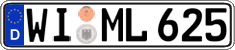 German license plate, Regular plates