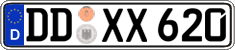 German license plate, Regular plates