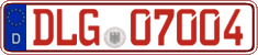 German license plate, Red license plates