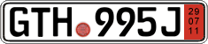 German license plate, Export transit plates