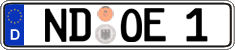 German license plate, Regular plates