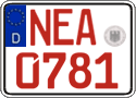 German license plate, Red license plates