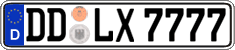 German license plate, Regular plates