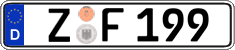 German license plate, Regular plates