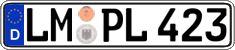 German license plate, Regular plates