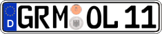 German license plate, Regular plates