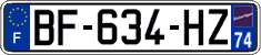 French license plate, SIV (ordinary)