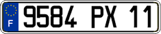 French license plate, FNI
