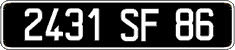 French license plate, FNI