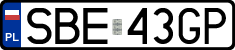 License plates of Poland, Regular car plates