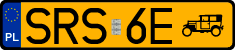 License plates of Poland, Oldtimers