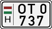 license plates of Hungary, Oldtimers (1990)