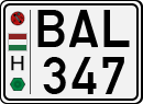 license plates of Hungary, Cars (1990)