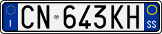 License plate of Italy, Cars (1994 year series)