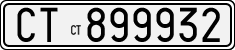 License plate of Italy, Cars (1927 year series)