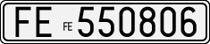 License plate of Italy, Cars (1927 year series)
