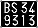 License plate of Italy, Cars (1927 year series)