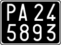 License plate of Italy, Cars (1927 year series)