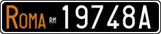License plate of Italy, Cars (1927 year series)