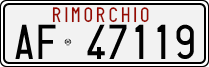 License plate of Italy, Trailers (1994 year series)