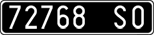 License plate of Italy, Cars (1927 year series)