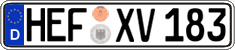 German license plate, Regular plates
