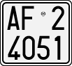 License plate of Italy, Motorcycles (1994 year series)