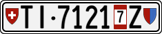 License plate of Switzerland, Vehicles w/o paid duty (with 