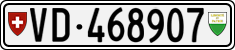 License plate of Switzerland, Cars