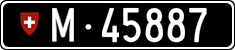License plate of Switzerland, Military (black)