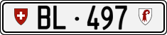 License plate of Switzerland, Cars