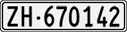 License plate of Switzerland, Cars