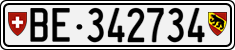 License plate of Switzerland, Cars
