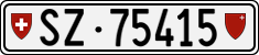 License plate of Switzerland, Cars