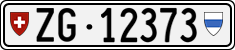 License plate of Switzerland, Cars