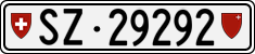 License plate of Switzerland, Cars