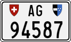License plate of Switzerland, Cars