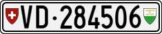 License plate of Switzerland, Cars