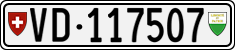 License plate of Switzerland, Cars
